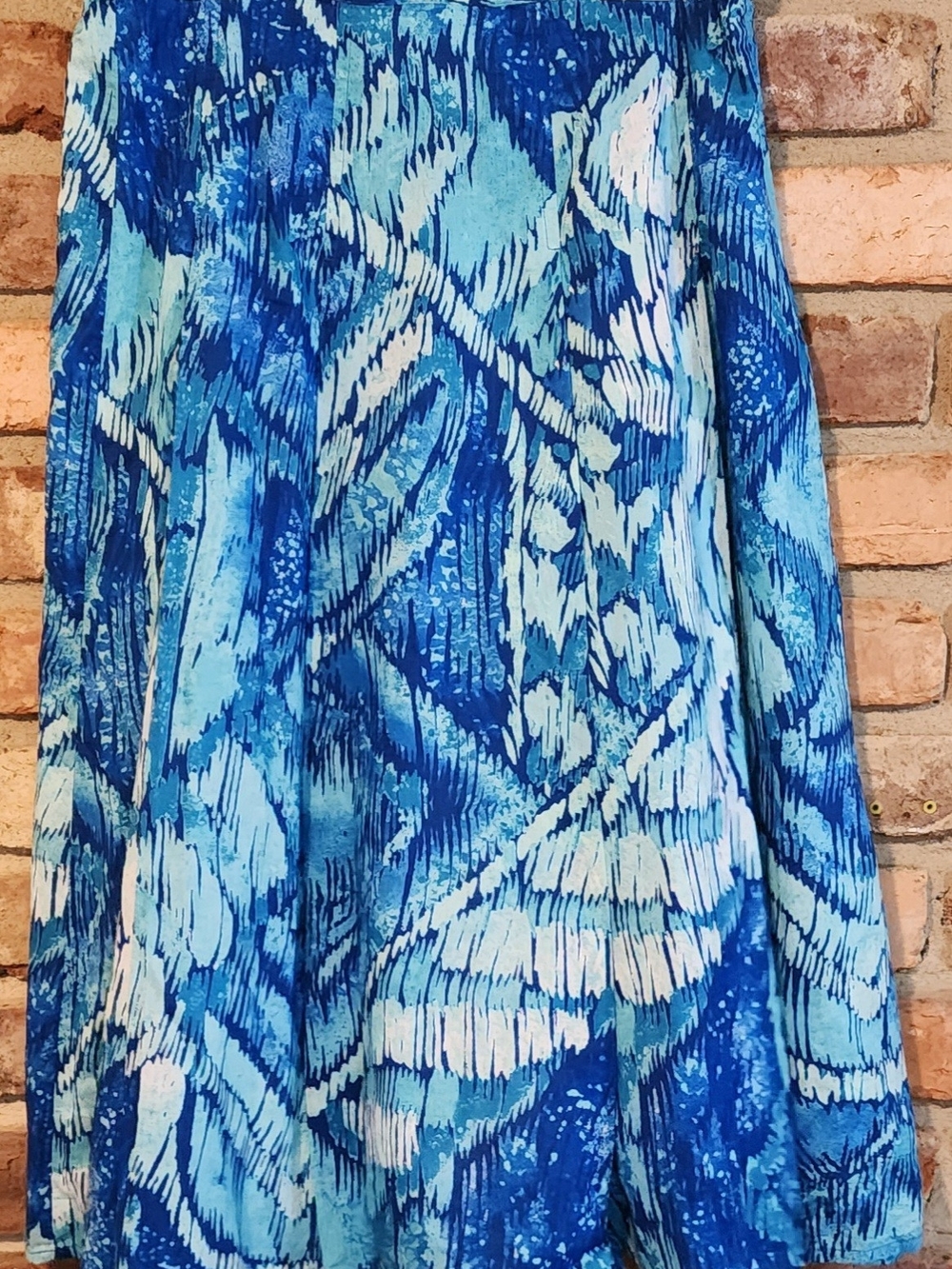 Chico's Blue and White A-Line Skirt